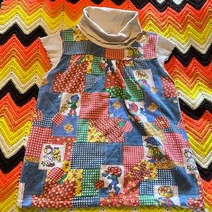 VTG novelty print turtleneck top